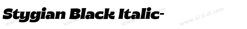 Stygian Black Italic字体转换